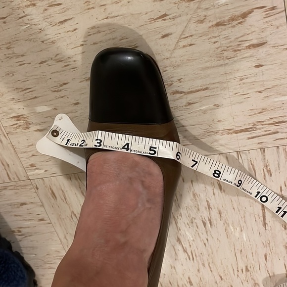 💎HP💎 Chanel Cap Toe Block Heel Two Tone Shoes Sz 40 Metal CHANEL Logo Plate - Picture 10 of 10